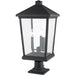Beacon Black Outdoor Pier Mounted Fixture - Outdoor Pier Mounted Fixtures
