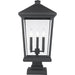 Beacon Black Outdoor Pier Mounted Fixture | theLightShop