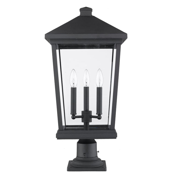 Beacon Black Outdoor Pier Mounted Fixture - Outdoor Pier Mounted Fixtures
