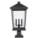 Beacon Black Outdoor Pier Mounted Fixture - Outdoor Pier Mounted Fixtures