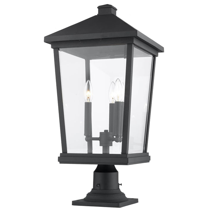 Beacon Black Outdoor Pier Mounted Fixture - Outdoor Pier Mounted Fixtures