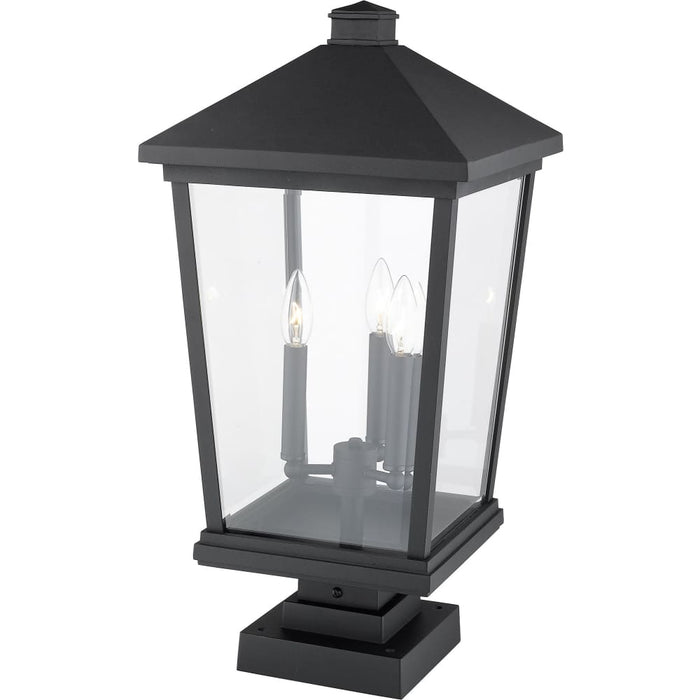 Beacon Black Outdoor Pier Mounted Fixture - Outdoor Pier Mounted Fixtures