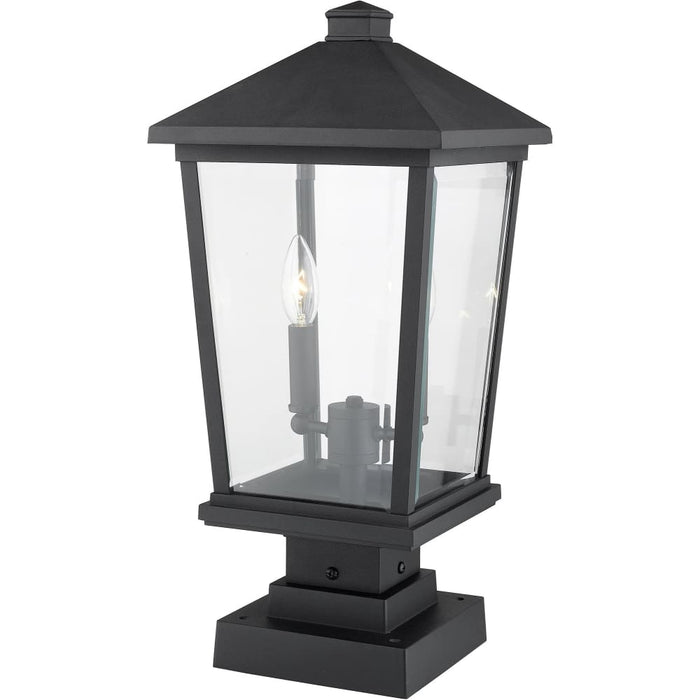 Beacon Black Outdoor Pier Mounted Fixture - Outdoor Pier Mounted Fixtures