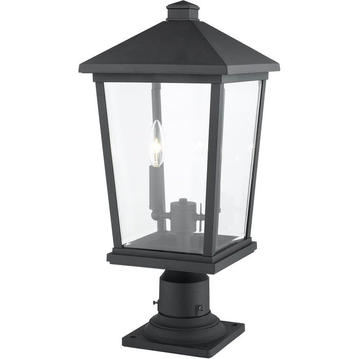 Beacon Black Outdoor Pier Mounted Fixture - Outdoor Pier Mounted Fixtures