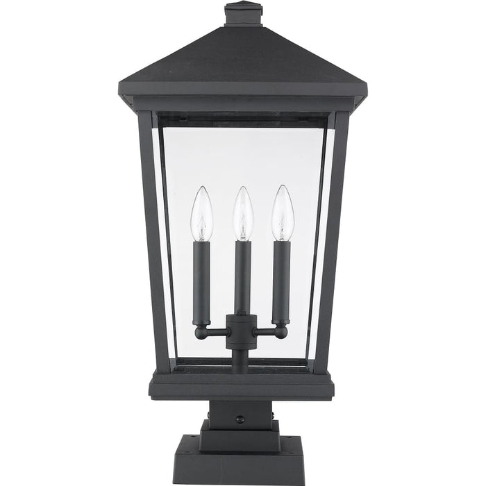 Beacon Black Outdoor Pier Mounted Fixture - Outdoor Pier Mounted Fixtures