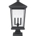 Beacon Black Outdoor Pier Mounted Fixture - Outdoor Pier Mounted Fixtures
