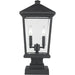 Beacon Black Outdoor Pier Mounted Fixture | theLightShop