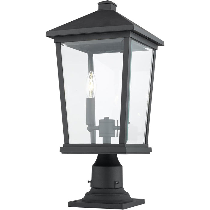 Beacon Black Outdoor Pier Mounted Fixture - Outdoor Pier Mounted Fixtures