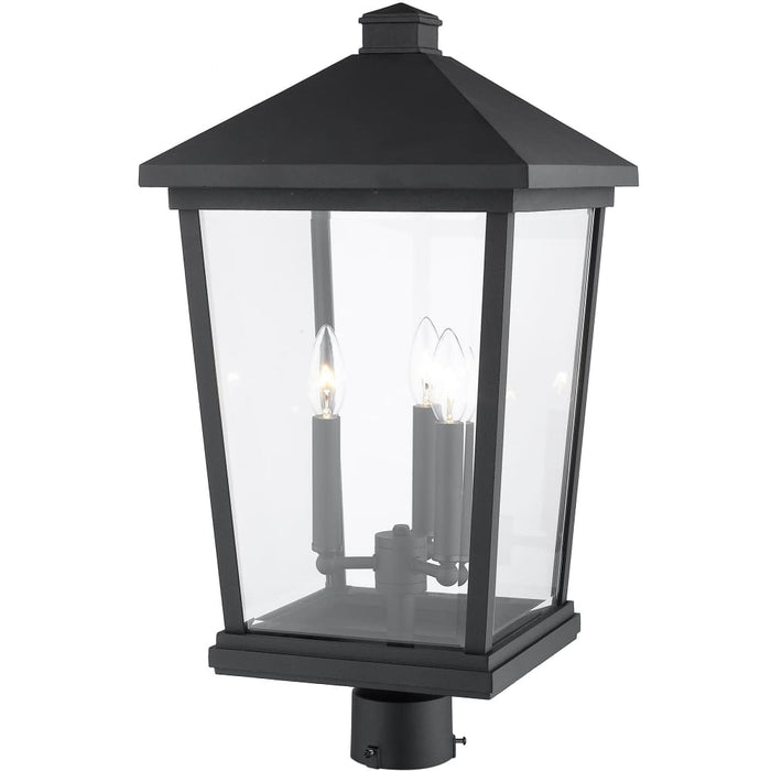 Beacon Black Outdoor Post Mount Fixture - Outdoor Post Mount Fixtures