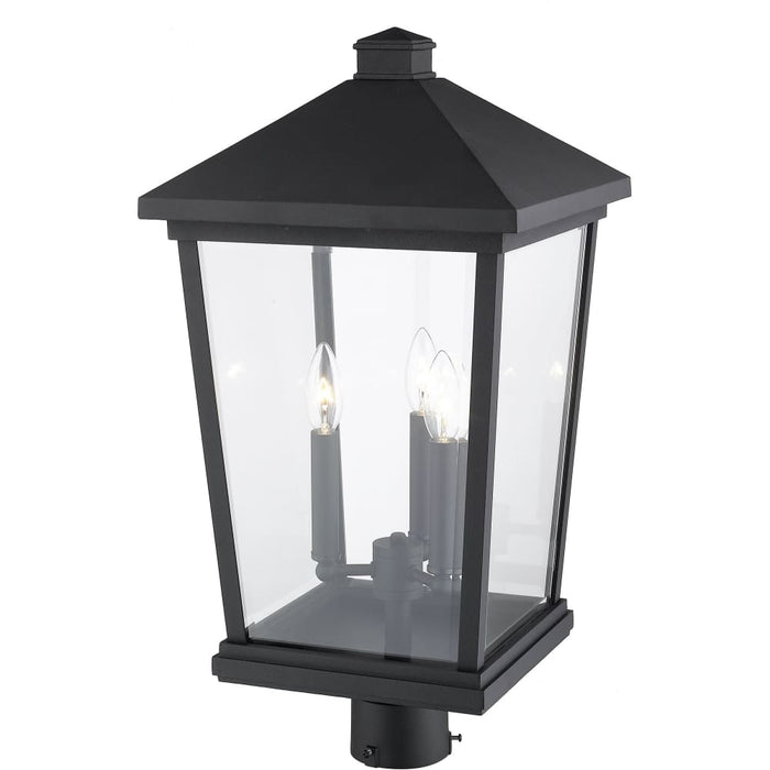 Beacon Black Outdoor Post Mount Fixture - Outdoor Post Mount Fixtures