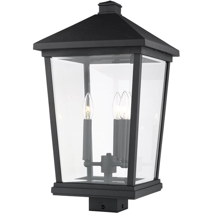 Beacon Black Outdoor Post Mount Fixture - Outdoor Post Mount Fixtures