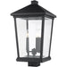Beacon Black Outdoor Post Mount Fixture - Outdoor Post Mount Fixtures