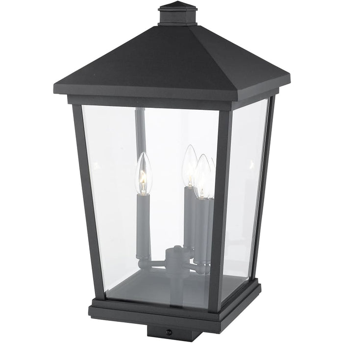 Beacon Black Outdoor Post Mount Fixture - Outdoor Post Mount Fixtures