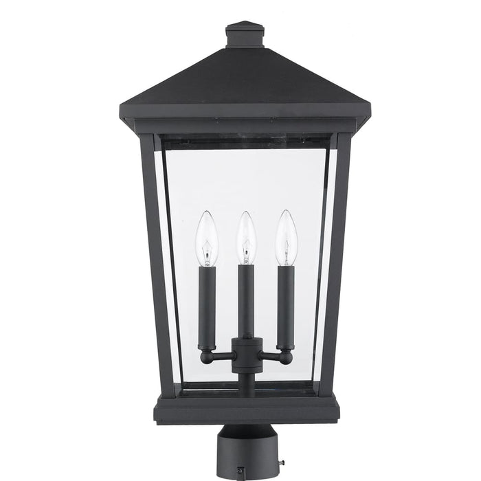 Beacon Black Outdoor Post Mount Fixture - Outdoor Post Mount Fixtures