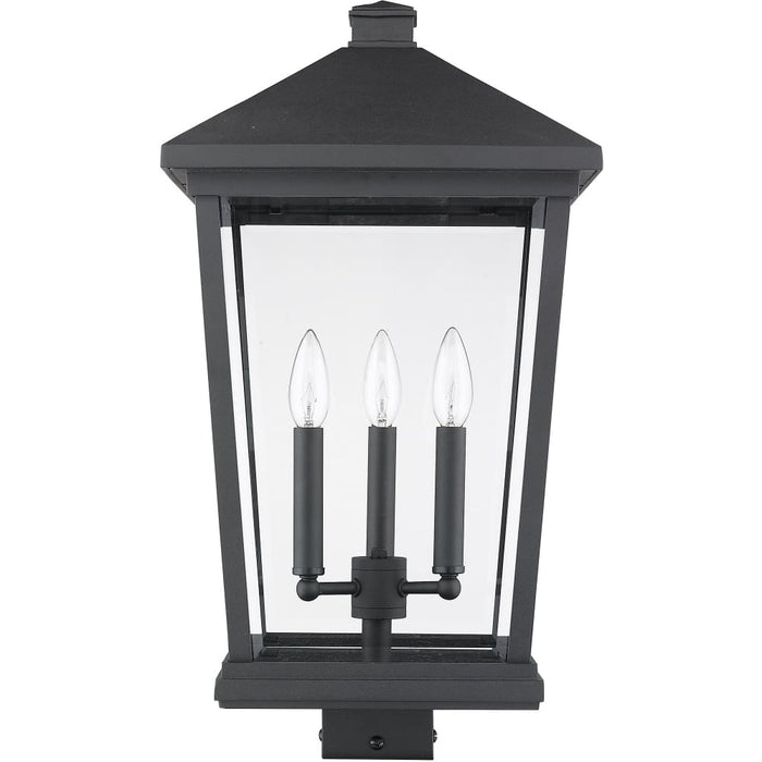Beacon Black Outdoor Post Mount Fixture - Outdoor Post Mount Fixtures