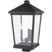 Beacon Black Outdoor Post Mount Fixture - Outdoor Post Mount Fixtures