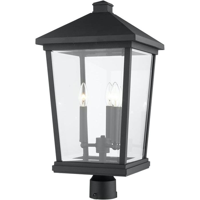Beacon Black Outdoor Post Mount Fixture - Outdoor Post Mount Fixtures