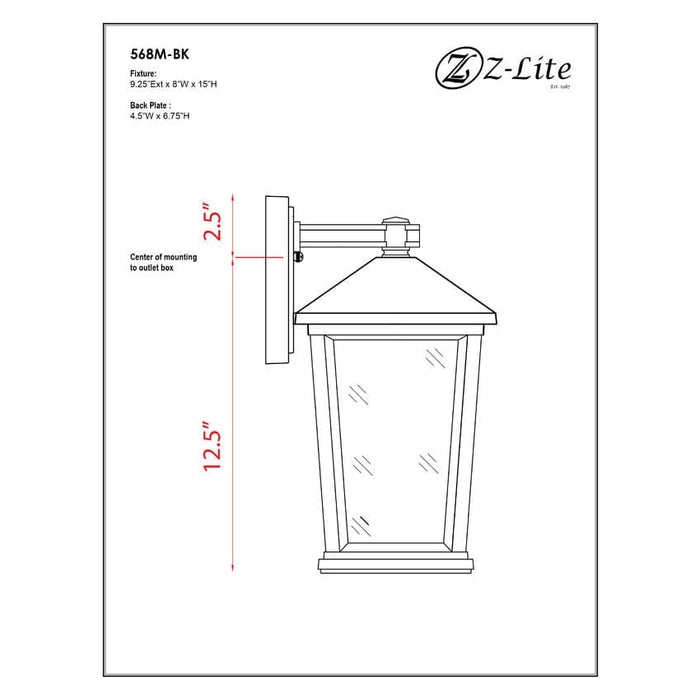 Beacon Black Outdoor Wall Sconce - Outdoor Wall Sconces