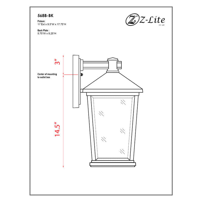 Beacon Black Outdoor Wall Sconce - Outdoor Wall Sconces