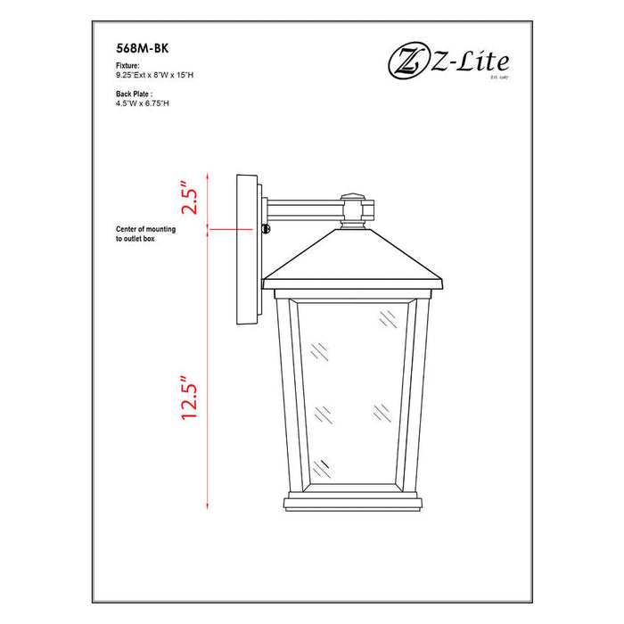 Beacon Black Outdoor Wall Sconce - Outdoor Wall Sconces