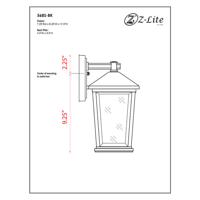Beacon Black Outdoor Wall Sconce - Outdoor Wall Sconces