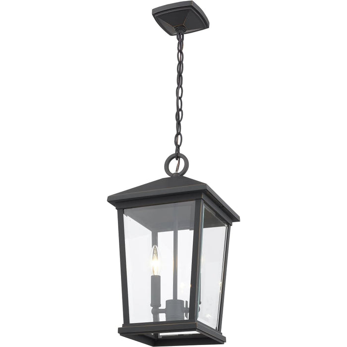 Beacon Oil Rubbed Bronze Outdoor Chain Mount Ceiling Fixture - Outdoor Pendants