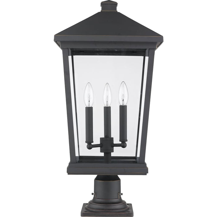 Beacon Oil Rubbed Bronze Outdoor Pier Mounted Fixture - Outdoor Pier Mounted Fixtures