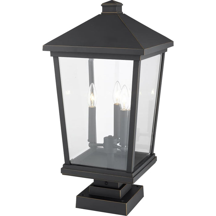 Beacon Oil Rubbed Bronze Outdoor Pier Mounted Fixture - Outdoor Pier Mounted Fixtures