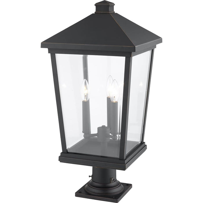 Beacon Oil Rubbed Bronze Outdoor Pier Mounted Fixture - Outdoor Pier Mounted Fixtures