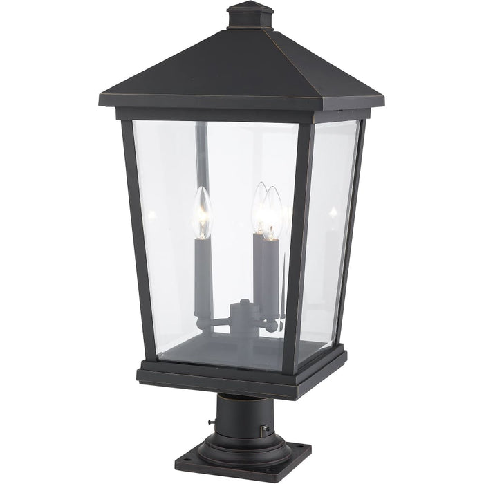 Beacon Oil Rubbed Bronze Outdoor Pier Mounted Fixture - Outdoor Pier Mounted Fixtures