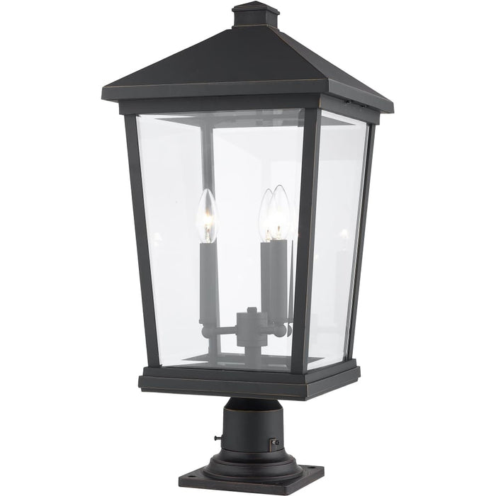 Beacon Oil Rubbed Bronze Outdoor Pier Mounted Fixture - Outdoor Pier Mounted Fixtures