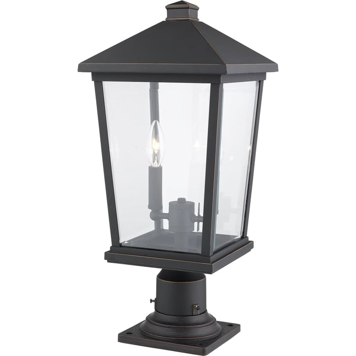Beacon Oil Rubbed Bronze Outdoor Pier Mounted Fixture - Outdoor Pier Mounted Fixtures