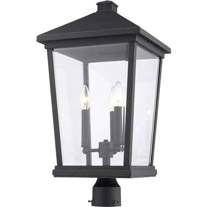 Beacon Oil Rubbed Bronze Outdoor Post Mount Fixture - Outdoor Post Mount Fixtures