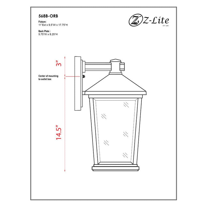Beacon Oil Rubbed Bronze Outdoor Wall Sconce - Outdoor Wall Sconces