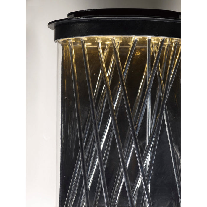 Bedazzle Texture Ebony / Polished Chrome LED Outdoor Wall Mount - Outdoor Wall Mount