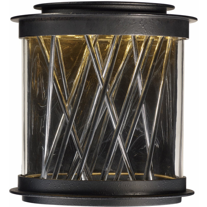 Bedazzle Texture Ebony / Polished Chrome LED Outdoor Wall Mount - Outdoor Wall Mount