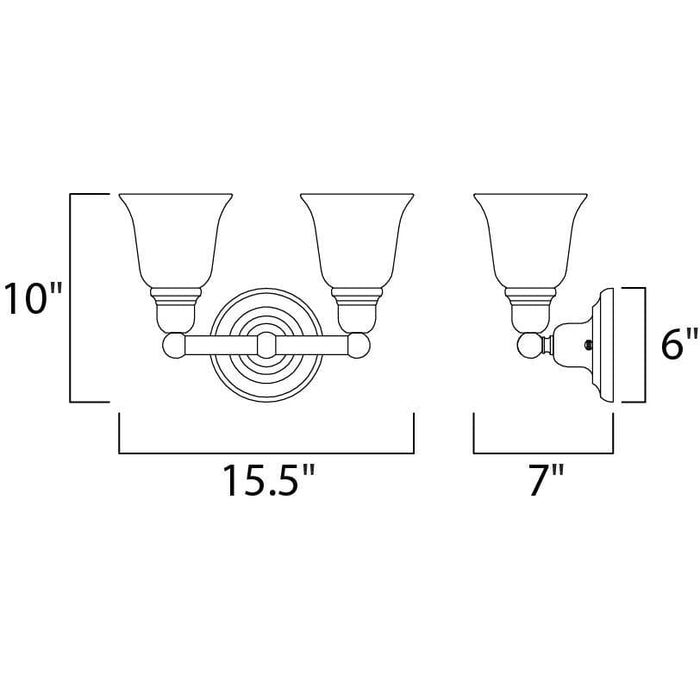 Bel Air Satin Nickel Bath Vanity - Bath Vanity