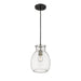 Bella Matte Black Brushed Nickel 1 Light Mini-Pendant - Mini-Pendants