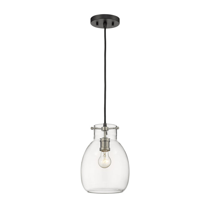 Bella Matte Black Brushed Nickel 1 Light Mini-Pendant | theLightShop