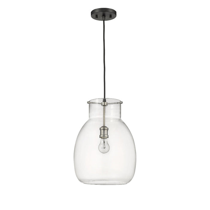 Bella Matte Black Brushed Nickel 1 Light Pendant - Pendants