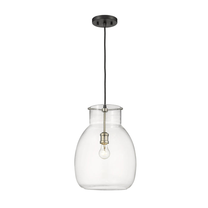 Bella Matte Black Brushed Nickel 1 Light Pendant | theLightShop