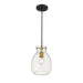 Bella Matte Black Olde Brass 1 Light Mini-Pendant - Mini-Pendants