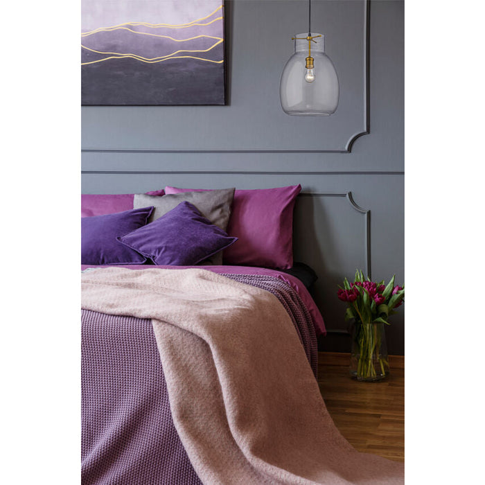 Bella Matte Black Olde Brass 1 Light Pendant - Pendants