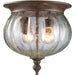 Belmont Weathered Bronze Outdoor Flush Ceiling Mount Fixture | theLightShop