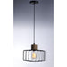 Bjorn Black / Natural Wood Single Pendant - Pendants