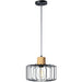 Bjorn Black / Natural Wood Single Pendant - Pendants