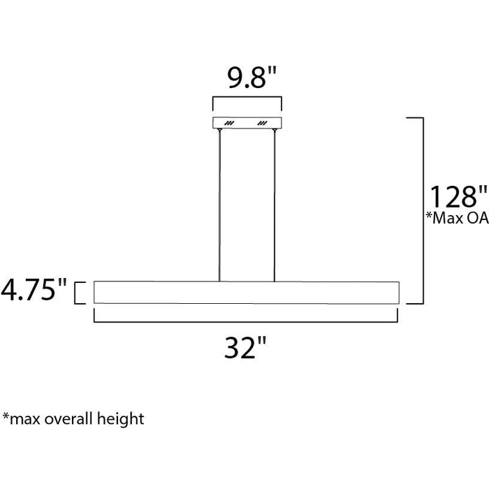 Blade Brushed Aluminum LED Linear Pendant - Pendants