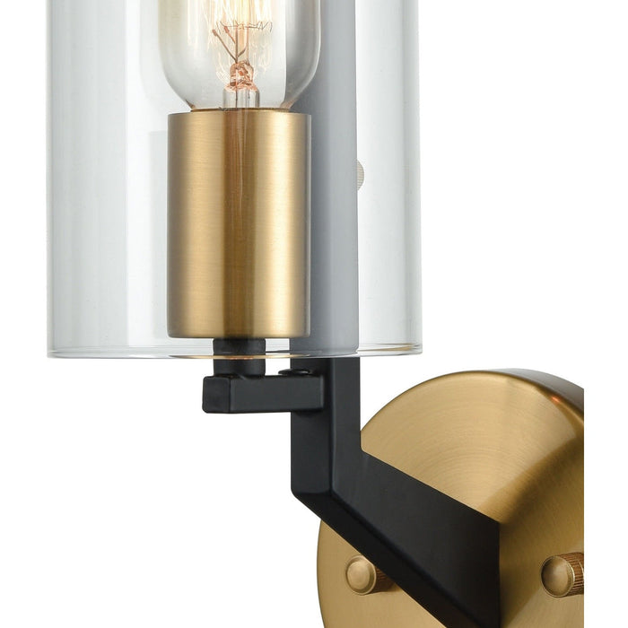 Blakeslee Matte Black Satin Brass Wall Sconce - Wall Sconce