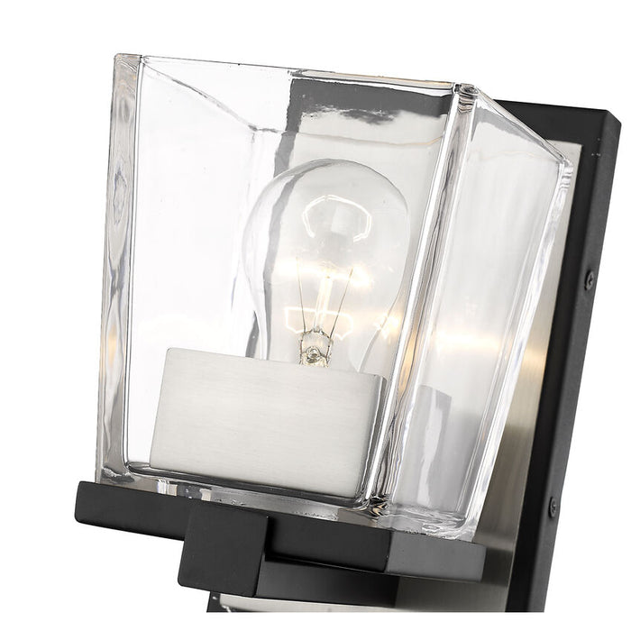 Bleeker Street Matte Black Brushed Nickel 1 Light Wall Sconce - Wall Sconces