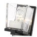 Bleeker Street Matte Black Brushed Nickel 1 Light Wall Sconce - Wall Sconces